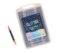 Creative Markers Pen with Glittered Lines and Two Nibs for Cards, Visual Planners, Lesson Activities, Sketch Fu Glitter Marker Pens Two Tip Art Supplies Journaling Sketch Lettering Coloring Poster