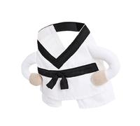 Creative Martial Arts Costume for Small Dog Cats Comfortable Breathable Fabric Easy Wear Funny Pet Halloween Outfit Taekwondo Outfit for Pet Halloween Party