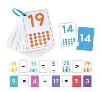 Creative Math Learning Cards Students Interactive Focus Development & Memory Training Arithmetics Practice Study Cards Addition Subtraction Learning Cards
