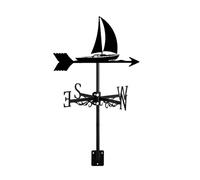 Creative Metal Sailboat Wind Vane Vintage Weathervane for Garden Exquisite Direction with Anti-Rust for Outdoor Garden Roof Paddock Decoration, Sailboat (Sailboat)