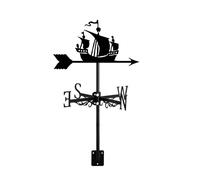 Creative Metal Sailboat Wind Vane Vintage Weathervane for Garden Exquisite Direction with Anti-Rust for Outdoor Garden Roof Paddock Decoration, Sailboat (Boat)