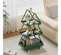 Creative Metal Side Table - 3 Tier Storage Shelf for Small Spaces, Modern Christmas Tree Shape Design, Ideal for Bedroom and Living Room