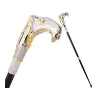 Creative Metal Walking Cane with Mule Head Animal Shape, Unisex. | Sectional Metal Shaft Anti-Slip Rubber Foot Pad Ergonomic Grip Gothic Style Dress Cane Adult Kids Party Wear