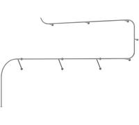 Creative Metal Wall Display Rack for Clothing Stores Modern Industrial Wedding Dress Showcase Perfect for Boutique Apparel Retailers