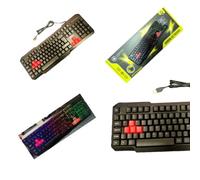 Creative Mind Gaming Keyboard, Mouse, Mouse Pad and Headset, Wired LED RGB Backlight Bundle for PC Gamers - 4 in 1 Gift Box Edition Hornet (Only Gaming Keyboard Black), CM4in1Combo