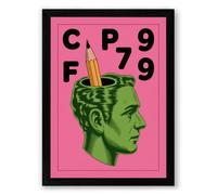 Creative Mind Pop Art Framed Wall Art Print A2 (59.4×42cm) Black, Wall Decor for Living Room, Bedroom, Office & Home, Ready to Hang, Art Gift