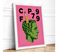 Creative Mind Pop Art Framed Wall Art Print A2 (59.4×42cm) White, Wall Decor for Living Room, Bedroom, Office & Home, Ready to Hang, Art Gift