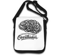 Creative Mind Struggling With Overthinking Shoulder Bag White