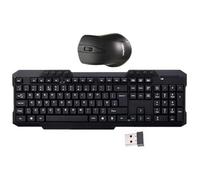 Creative Mind Wireless Keyboard and Mouse Combo for Windows, 2.4 GHz Wireless, Compact Mouse, 8 Multimedia and Shortcut Keys, 2-Year Battery Life, for PC, Laptop, QWERTY UK English Layout - Black