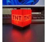 Creative Minecraft Block Rechargeable Magnetic Night Light, High-Quality ABS Build TNT lamp