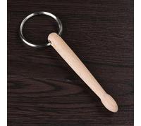 Creative Mini Drum Keychain with Wood Percussion Great Addition to Your Keys (B)