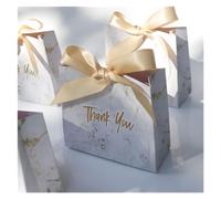 Creative Mini Grey Marble Gift Bag Box for Party Paper Chocolate Boxes Package/Wedding Favours candy Boxes For Wedding Party Holiday(GRAY,10pcs)(Gold)