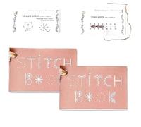 Creative Mini Sewing Book, DIY Creative Mini Sewing Card Set, Portable Mini Travel Sewing Kit, Enabling Mastery of Different Sewing Techniques for Embroidery Beginners & Sewing Enthusiasts (2-Piece)