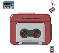 Creative Mini Tape Recorder Keychain,Portable Retro Recorder Keychain,Retro Cassette Player Pendant Gift with Three Songs,Fun Key Backpack Hanging Accessory Gifts for Birthday Valentine's Day Xmas