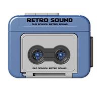 Creative Mini Tape Recorder Keychain, Vintage Retro Recorder Tape Keychain Fun Key Backpack Hanging Accessory Gifts for Friends Men And Women (Blue)
