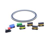 Creative Miniature Railway Set Model Figurine Toy for Doll House Landscape with Realistic Train and Tracks Scene Display Doll House Accessories