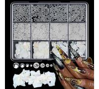 Creative Mixed Nails Decorations Pack of 12 with Fashionable Butterflies Hearts and Strawberry Mixed Heart Nails Decorations