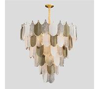 Creative modern gold leaf chandelier, Scandinavian light luxury crystal chandelier, for living room villa bedroom dining room lamps and lanterns,100cm