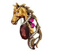 Creative Modern Horse Pin Alloy Corsage Brooch for Fashion Lovers Artistic Statement Pin