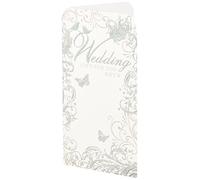 Creative Money Wedding Gift Voucher Wallet Card Silver Birds & Butterfly Design