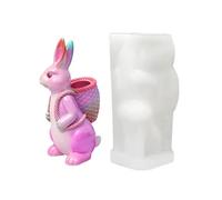 Creative Mould for Bunny - for Easter in 3D Silicone | For Making, Festivals in Concrete and Resin for Art Teachers, Holiday Fans