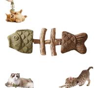 Creative Natural Fish Bone Cat Toy, Fix Your Cat’s Dental Health, Interactive Kitten Chew Playthings,wooden Catnip Teeth Cleaning Stick for Cats Teeth Cleaning 2026 (Color-C 1pcs)