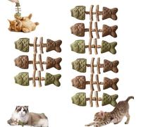 Creative Natural Fish Bone Cat Toy, Fix Your Cat’s Dental Health, Interactive Kitten Chew Playthings,wooden Catnip Teeth Cleaning Stick for Cats Teeth Cleaning 2026 (Mix 9Pcs)