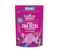 Creative Nature Chia Seeds | High in Fibre & Protein | Organic Raw Super Grains | Vegan, Gluten Free, Dairy Free, Nut Free | Top 14 Allergen Free Certified Kosher | 350g
