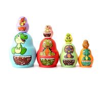 Creative Nesting Stacking Playset Toy for Kids Children Encourage Imagination Cognitive Development Parent Child Bonding Shockproof Stackable Russian Dolls Christmas for Kids