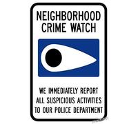 Creative New Warning Neighborhood Crime Watch Safety 8x6inch