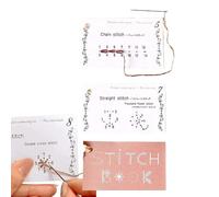 Creative Ni Sewing Book, Creative Sewing Card Book, DIYs Sewing Stitches Card Book Kit, Embroidery Stitches Book, Sewing Books for Embroidery and Sewing Enthusiasts, 7.5x6.5cm