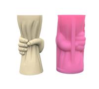 Creative Nordic Flower Vase Silicone Hand Shaped Concrete Molds Handmade Cement Crafting Tools Handmade Mold