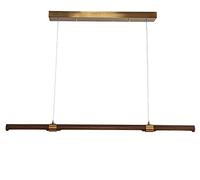 Creative Nordic Restaurant Led Strip Chandelier Solid Wood Minimalist Walnut Kitchen Island Ceiling Hanging Lamp Study Personality Bedroom Light Task Lamp Perfect Decorat/White Light/120, ZIU