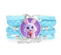 Creative Novelty Big Eyes Rabbit Love Adjustable Leather Braided Bracelet B