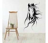 Creative Office pet Animal Horse Head Horse Racing wall Sticker Vinyl Decals for Living Room Classroom Decoration