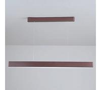 Creative One Word Linear Hanging Lamp, Brown Aluminum Linear Pendant Light, Acrylic Long Suspension Lamps, Modern LED 4500K, Drop Lights Over Kitchen Island Sink
