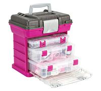 Creative Options 1363-85 Grab N' Go Rack System with Two No.2-3630 Deep Pro-Latch One No.2-3650 Organizer, Magenta/Sparkle Gray,Medium