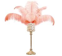 Creative Ostrich Feather Crystal Candlestick Ornaments Luxury Romantic Feather Desktop Decoration Home Decor Wedding Gifts Wedding Room Decorations