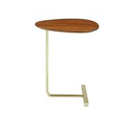 Creative Oval Small Side Table - le Solid Wood Coffee Table for Sofa Corner, Bedside, Reading & Lazy Use - Modern Home Fur Accent Piece