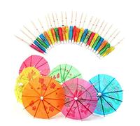 Creative Pack Of 50 Mixed Paper Cocktail Umbrellas Parasols For Party Tropical Drinks Fruit Label Wine Cocktail Accessories Home Accessories Stylish