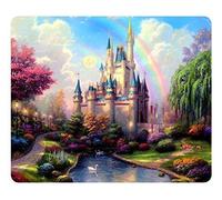 Creative Painting Custom Design Rectangle Mouse Pad Gaming Mousepad Disney Castle Rectangle Non-Slip Mousepad Water Resistent Oblong Gaming Mouse Pads