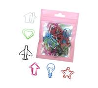 Creative Paper Clip Multicolored Metal Paper Clamp Bookmarks Clips for Holding Photo Envelopes File Document Postcard Fun Shaped Document Clips