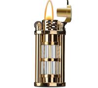 Creative Paraffin Lighter, Flint Vintage Digging Lighter for Candles, Kitchen, Camping, Fireplace - Gifts for Men (Fuel Not Included) (Gold)