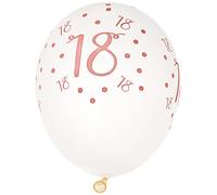 Creative Party Clear Print Birthday Balloons, 6 18th Birthday Balloons, party decorations, premium 18th birthday decorations, RB310