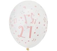 Creative Party Clear Print Birthday Balloons, 6 21st Birthday Balloons, party decorations, premium 21st birthday decorations, RB311,30cm (12")