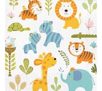 Creative Party Happiest Jungle 2 Ply Napkins (Pack Of 16) Multicoloured (One Size)