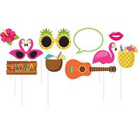 Creative Party Hawaiian Photo Booth Props-10 Pcs, Cardstock, Multicolor, One Size