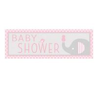 Creative Party Little Peanut Giant Baby Shower Banner Pink/grey (One Size)