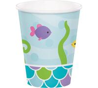 Creative Party Mermaid Disposable Cup (Pack Of 8) Blue/green (One Size)