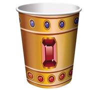 Creative Party Paper Pirate Party Cup (Pack Of 8) Gold/red/blue (One Size)